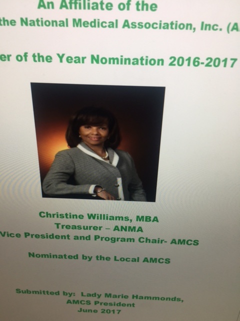 Christine Williams Receives AMCS Member of the Year